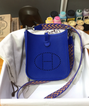 에르메스 미니 에블린16 블루로얄 은장 끌레망스 가죽